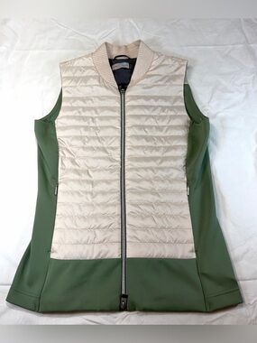 KJUS Lightweight Jacket in Cream with Olive Trim